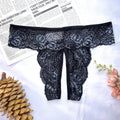 CowLost | transparent-lace-romantic-floral-thong-soft-seductive-open-crotch-womens-underwear |9