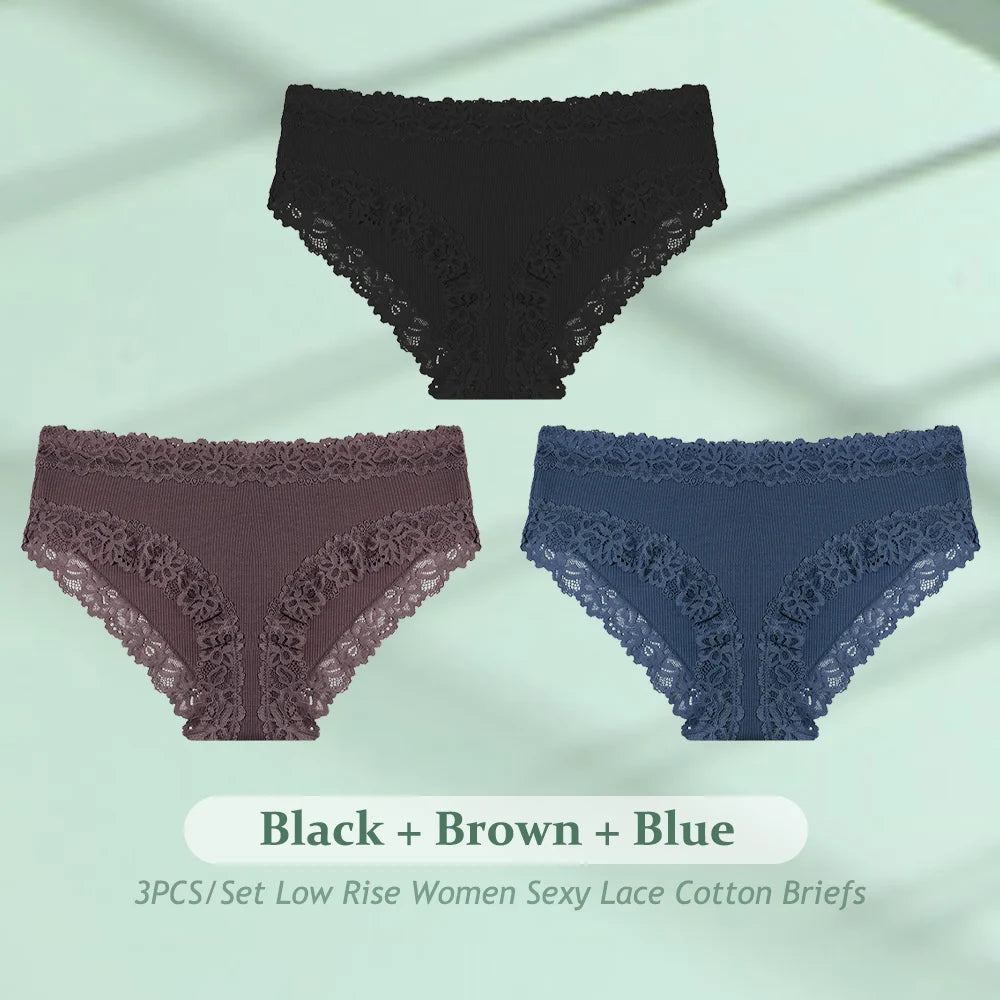 CowLost | activewear-pants-3pcs-women-cotton-seamless-low-waist-panties-set |39