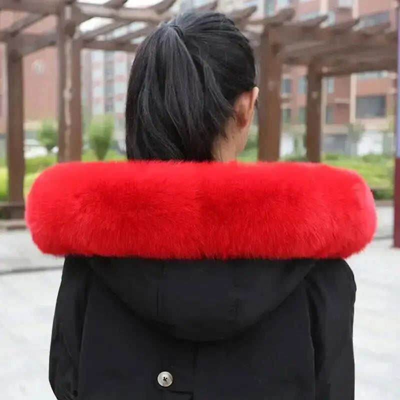 CowLost | fox-fur-collar-for-women-luxury-warm-winter-coat-trim-scarf |27