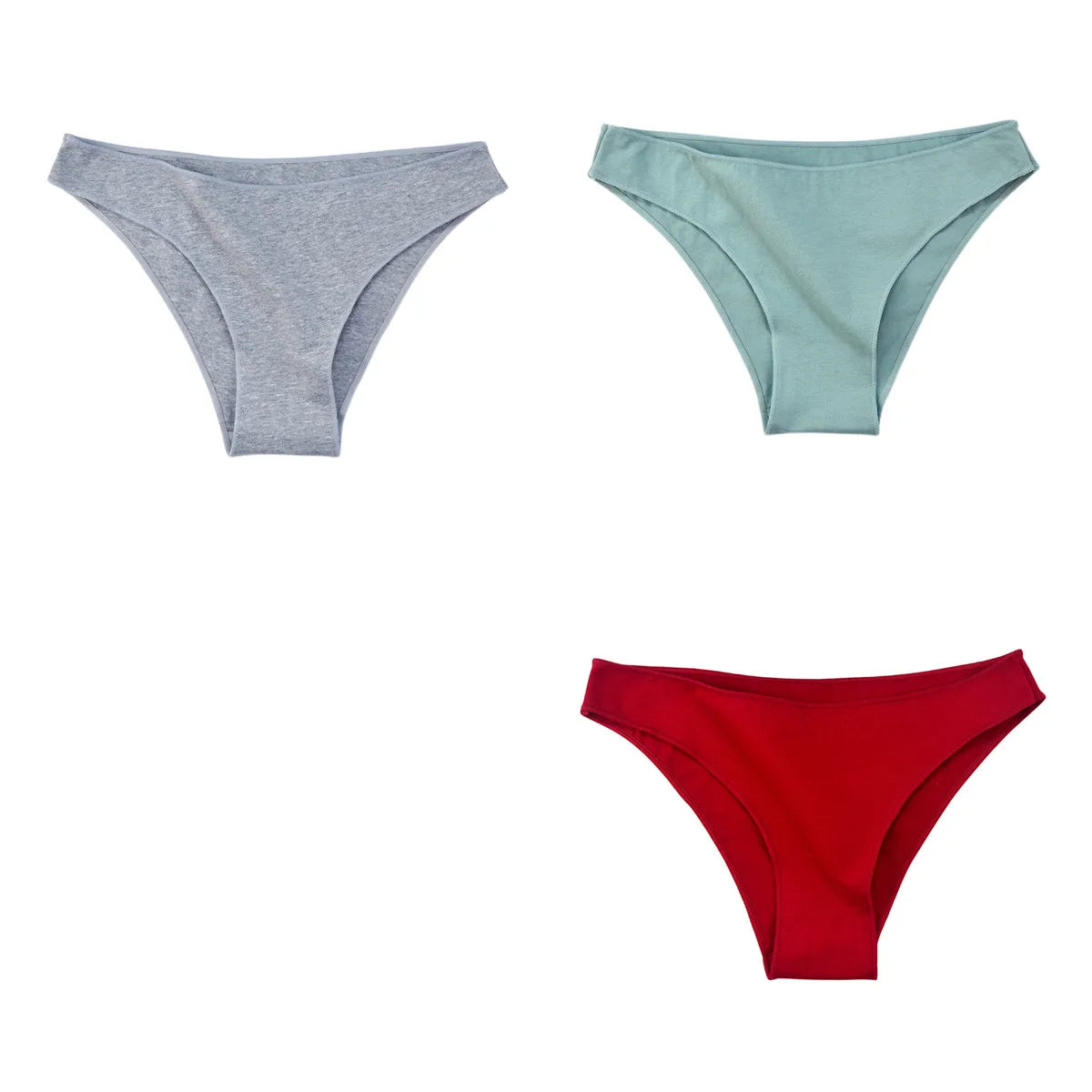 CowLost | product_id-3pcs-womens-soft-cotton-low-rise-high-cut-briefs-underwear |17