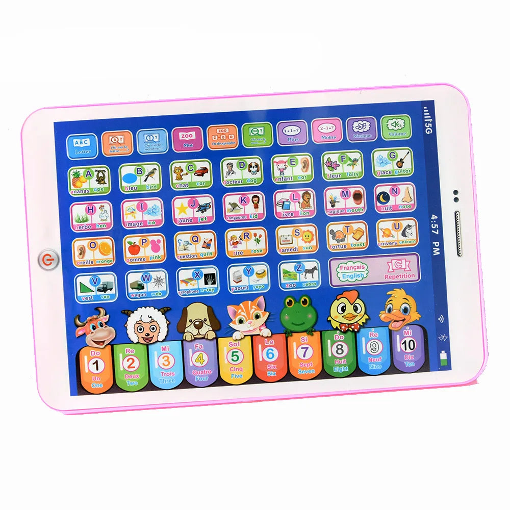 Bilingual French Arabic English Early Learning Educational Toy for Children Preschool Pad