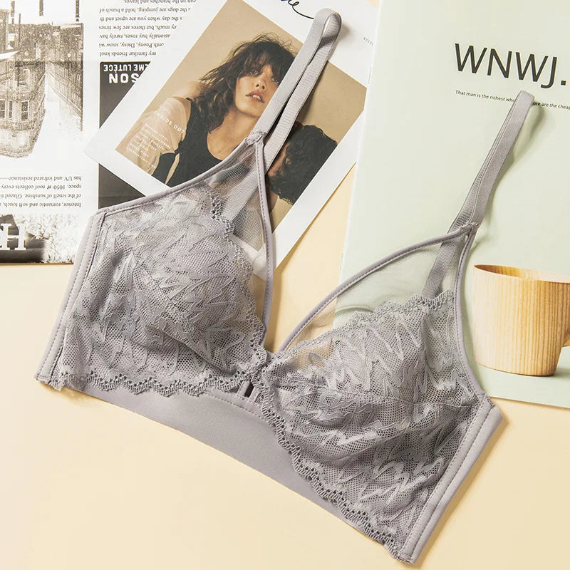 CowLost | product_id-wireless-push-up-lace-padded-bra-for-women-solid-color |14