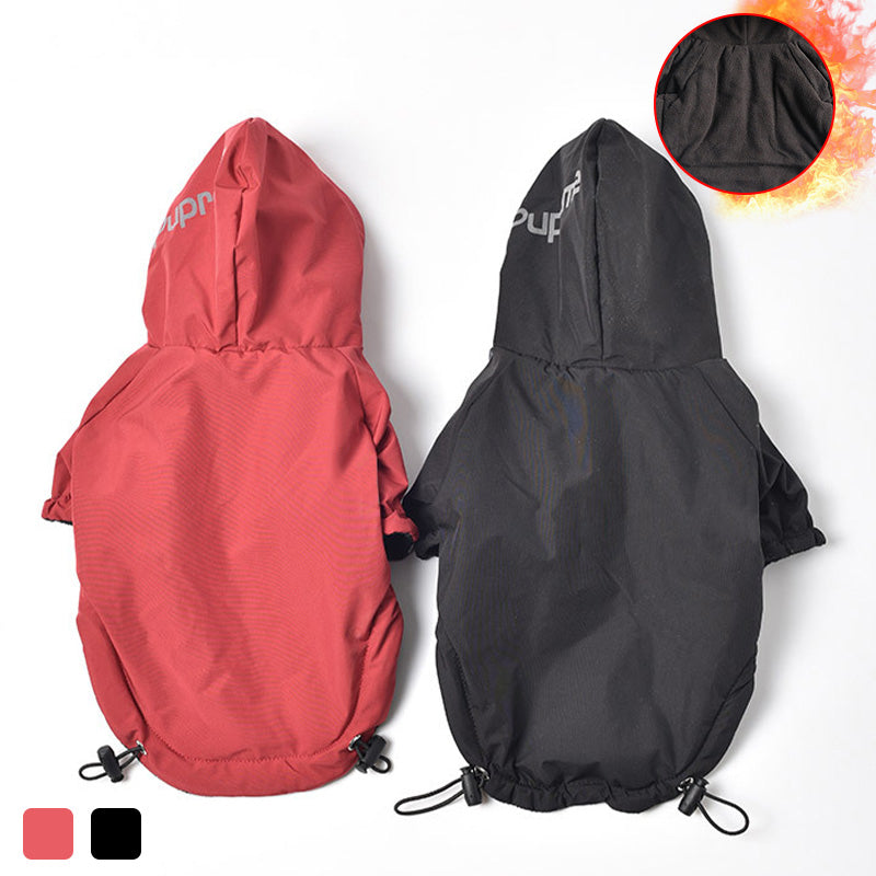 CowLost | activewear-pants-waterproof-warm-autumn-winter-pet-coat-with-hood-and-reflective-print |7