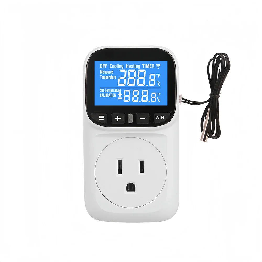 JUANJUAN Tuya Smart WiFi Digital Temperature Controller Socket AC110-240V Thermostat Outlet Heating Cooling Regulator