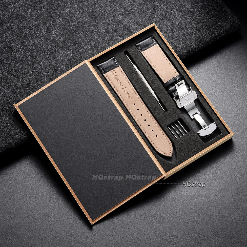 CowLost | bracelets-product_id-pu-leather-watch-band-14-24mm-with-stainless-steel-butterfly-buckle-black-brown-strap |5