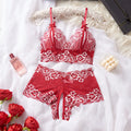 CowLost | lace-hollow-contrast-color-sexy-lingerie-bra-and-panties-sets |1