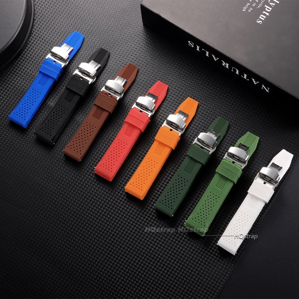 CowLost | product_id-breathable-silicone-quick-release-watch-strap-16-24mm-with-butterfly-buckle-for-seiko-unisex |4