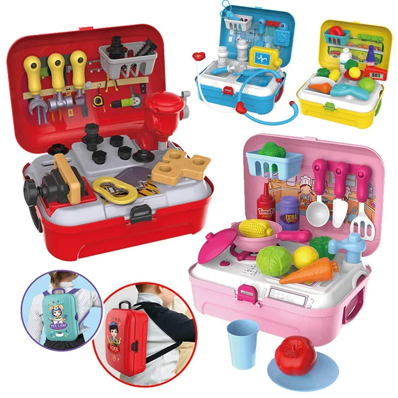 Hot Baby Miniature Plastic Kitchen Pretend Play Food Toy Set with Music and Light for Kids
