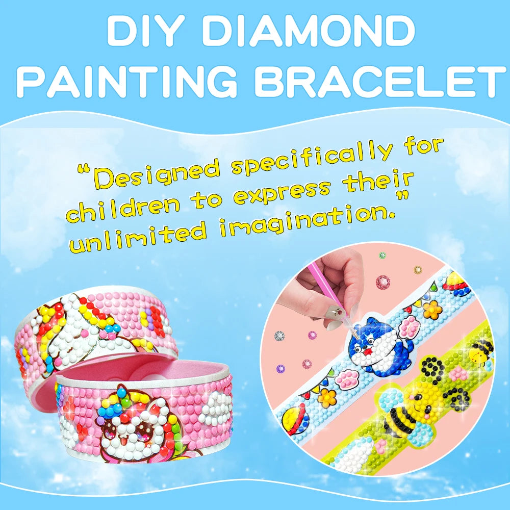 CowLost | product_id-diy-childrens-diamond-drawing-bracelet-kit-with-eva-wristband-gift |18