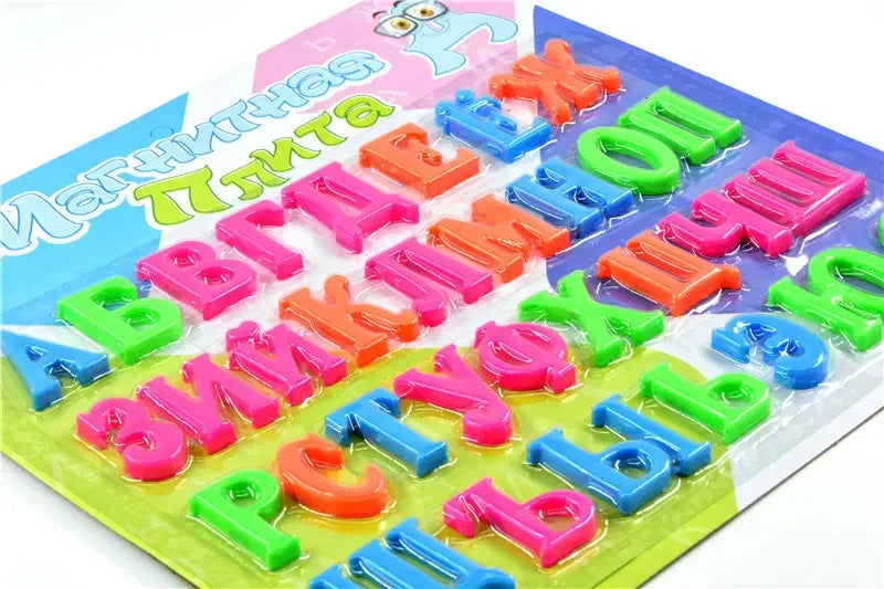Russian Alphabet Magnetic Letters Fridge Magnets Educational Toy for Kids