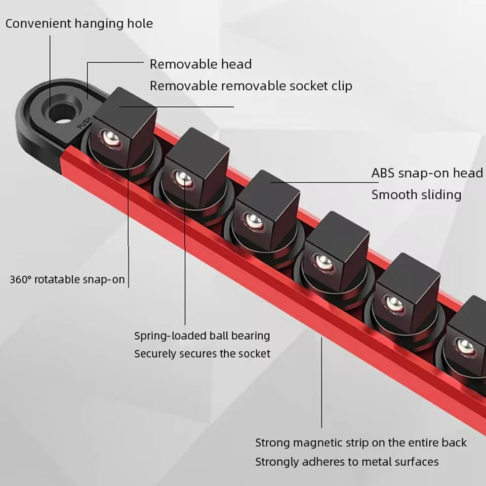 CowLost | product_id-3pcs-magnetic-aluminum-socket-organizer-rail-set-metric-sae-3-8-1-2-with-360-clips |3