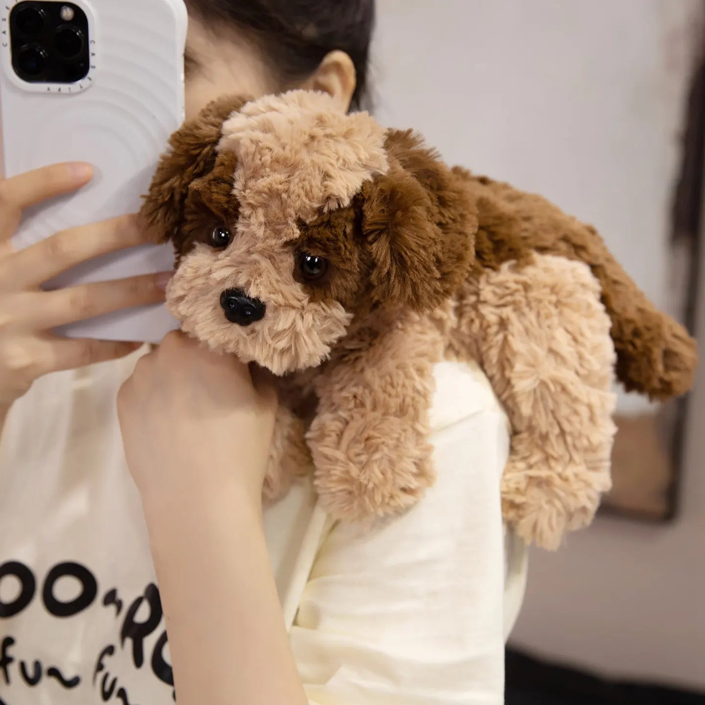 CowLost | fencing-barriers-sleeping-position-baby-dog-plush-toy-32-42-48cm-soft-stuffed-animal |6