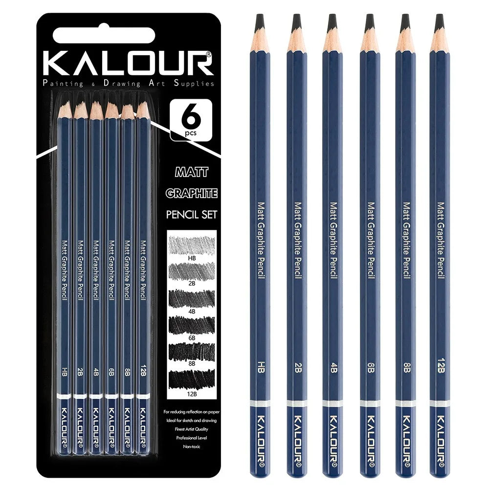 CowLost | product_id-6pcs-kalour-charcoal-willow-core-pencil-set-non-toxic-professional-art-supplies-for-drawing-painting-sketching |9