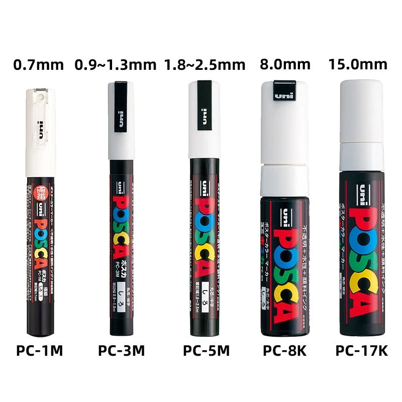 CowLost | product_id-uni-posca-waterproof-water-based-acrylic-marker-pens-8-colors-including-white-black-gold-silver |23