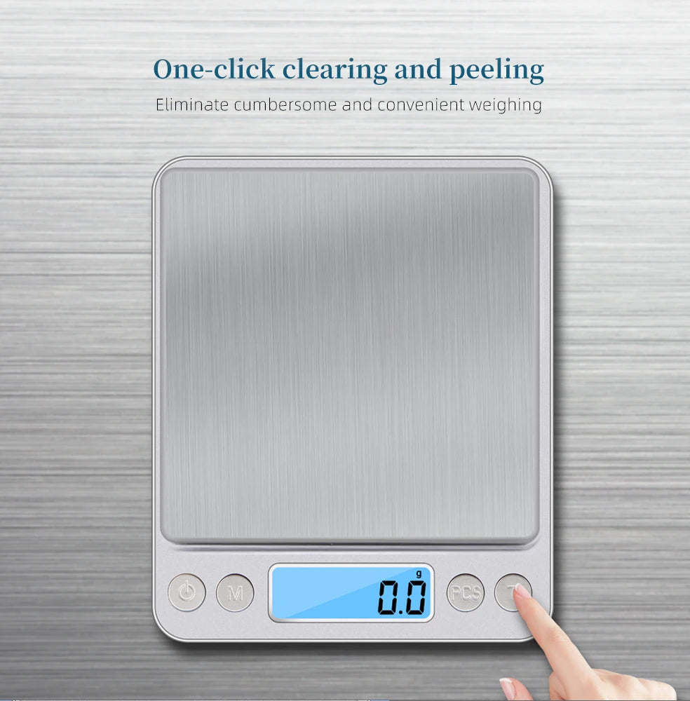3kg/500g Digital Kitchen Scale 0.01g Precision Jewelry Food Weighing LCD Electronic