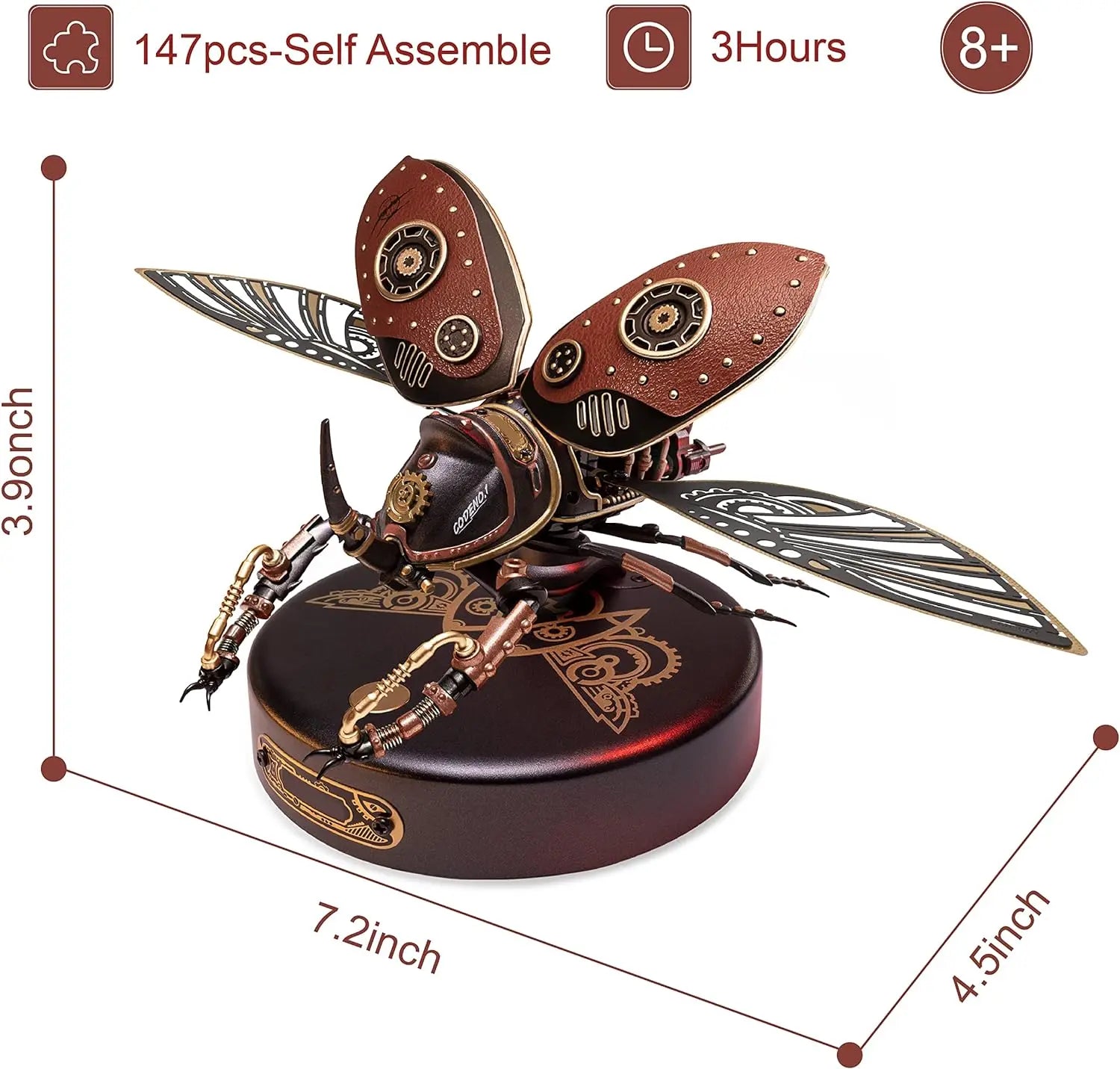 CowLost | fencing-barriers-robotime-rokr-rhinoceros-beetle-mechanical-3d-puzzle-model-kit |5
