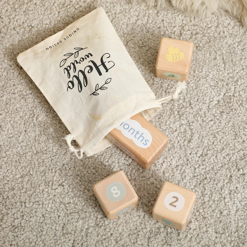 CowLost | baby-transport-accessories-baby-monthly-milestone-blocks-photo-prop-set-unisex-age-signs |14