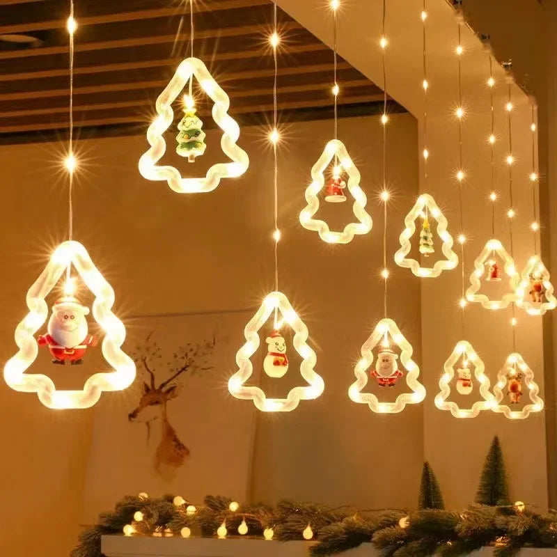 CowLost | product_id-led-usb-christmas-star-santa-curtain-string-lights-for-bedroom-and-living-room |31