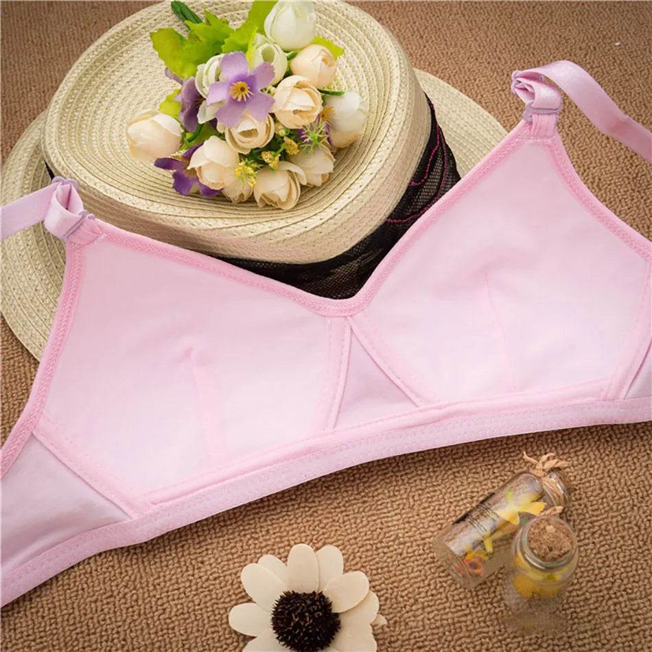 CowLost | product_id-girls-wireless-training-bra-with-detachable-straps-soft-solid-color-teens-bralette |2