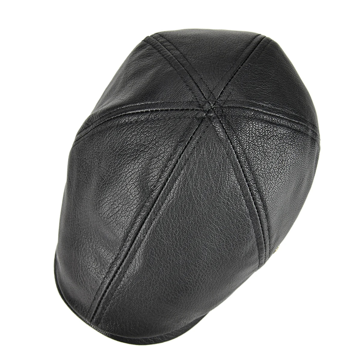 CowLost | voboom-leather-flat-cap-men-fall-winter-cabbies-hat |8