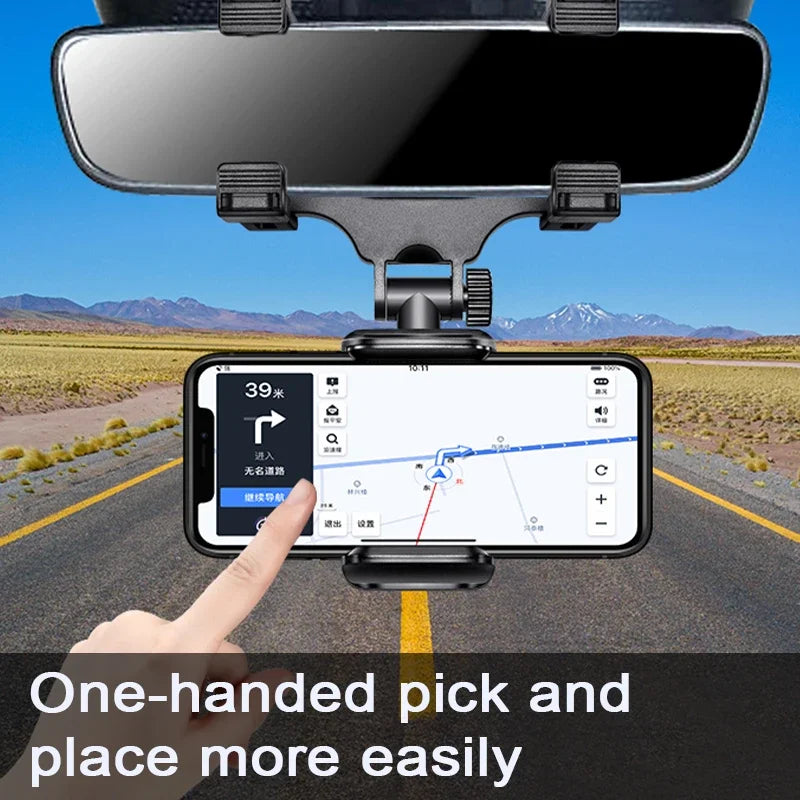 CowLost | mobile-phone-car-mounts-product_id-rearview-mirror-phone-holder-car-mount-stable-rotating-smartphone-bracket |3