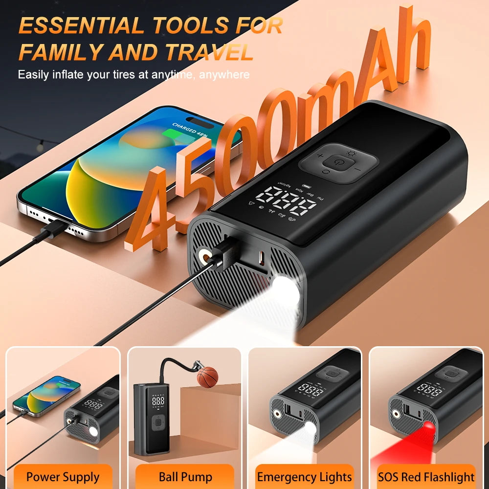 CowLost | ball-pumps-product_id-yiju-rechargeable-portable-digital-tire-inflator-for-car-bicycle-and-sports-balls |2