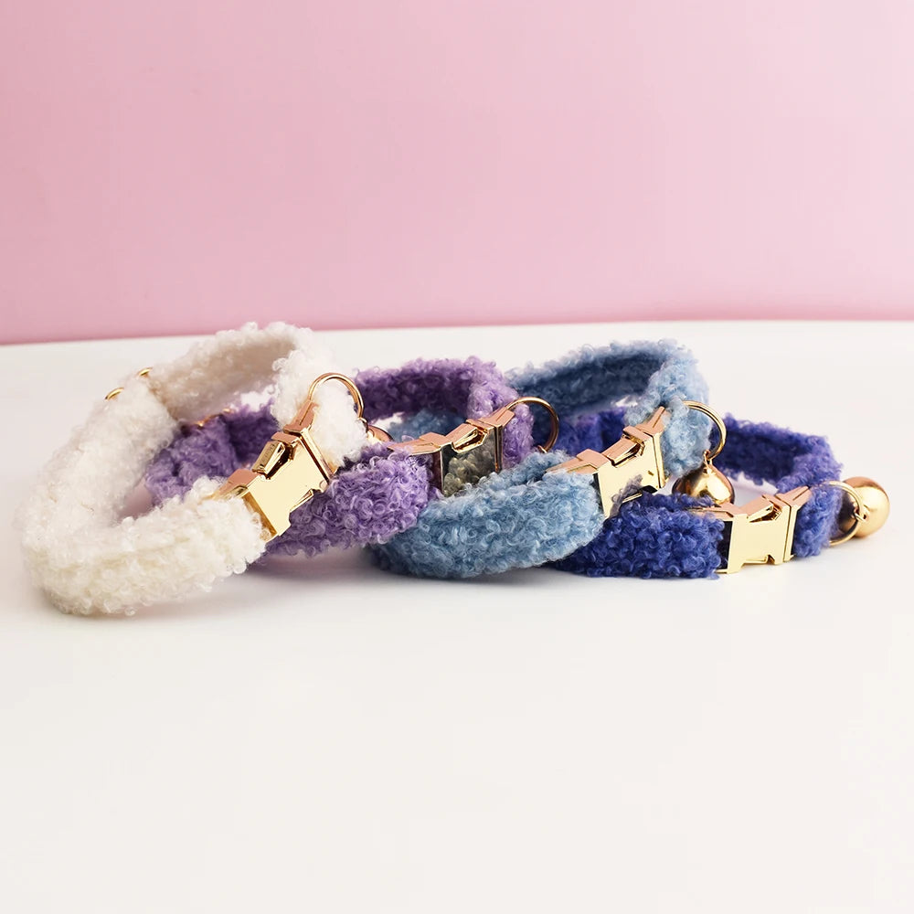 CowLost | cat-furniture-personalized-teddy-cat-collar-with-bell-and-name-plate |2