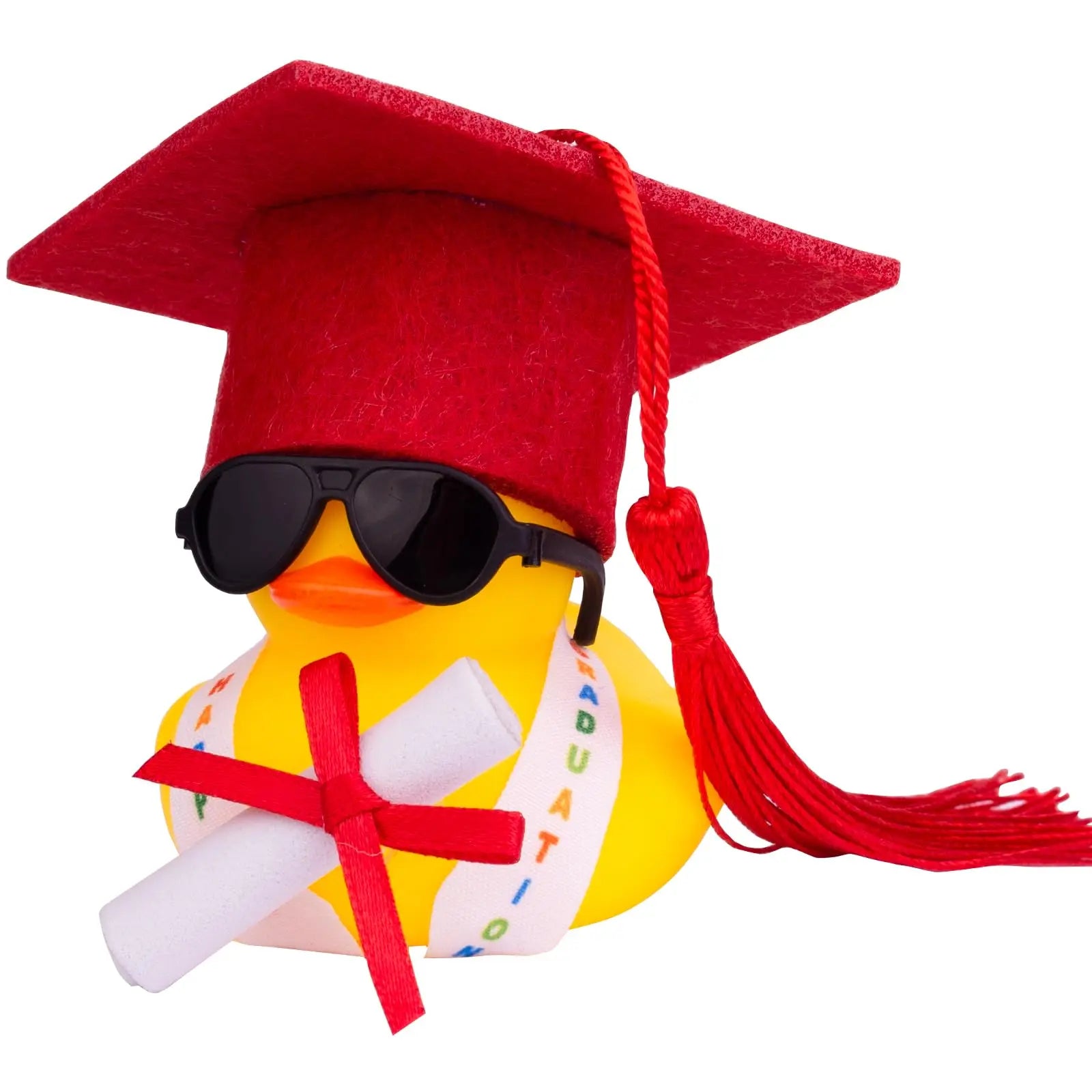 CowLost | product_id-graduation-rubber-duck-car-ornament-set-with-mini-hat-and-glasses |13