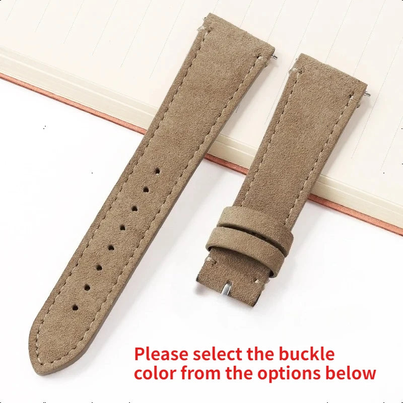 CowLost | product_id-vintage-brown-suede-leather-quick-release-watch-strap-20mm-22mm-unisex |11
