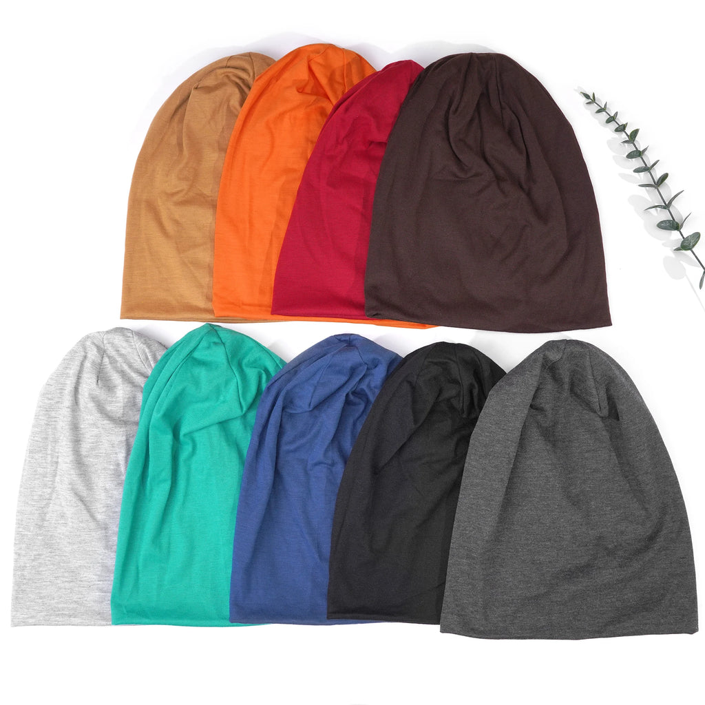CowLost | 1pack-solid-color-unisex-men-women-slouchy-beanie-hip-hop-soft-cap |10