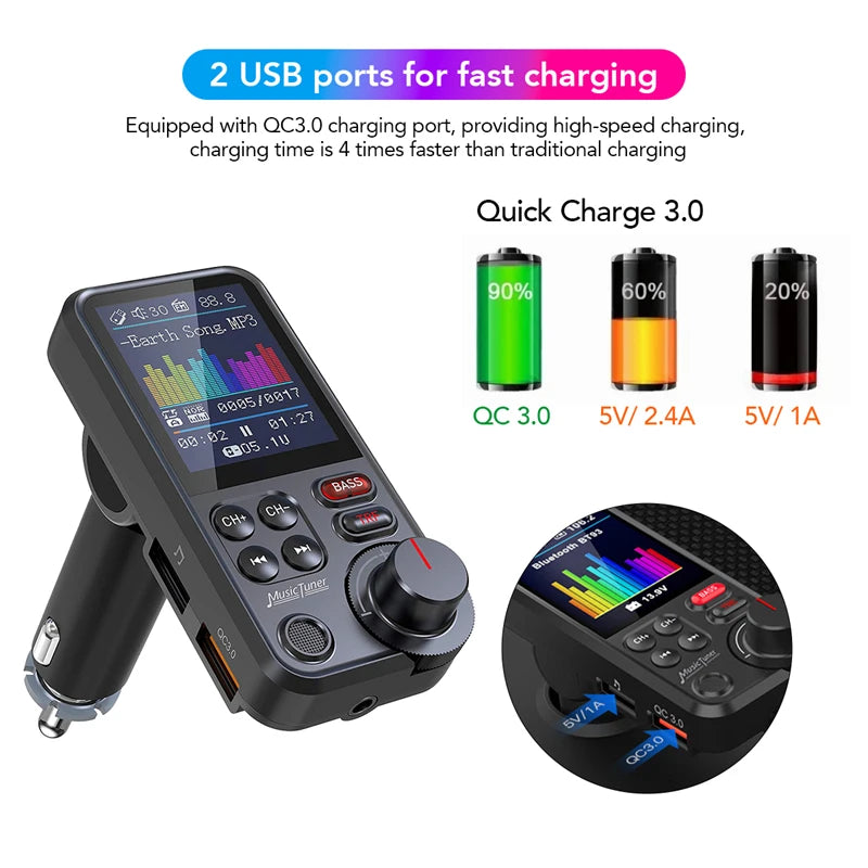 CowLost | product_id-bt93-wireless-car-bluetooth-fm-transmitter-with-qc3-0-fast-charging-and-clear-sound |8
