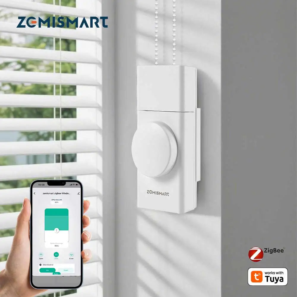 CowLost | zemismart-zigbee-smart-rechargeable-roller-shade-driver-with-knob-control |1
