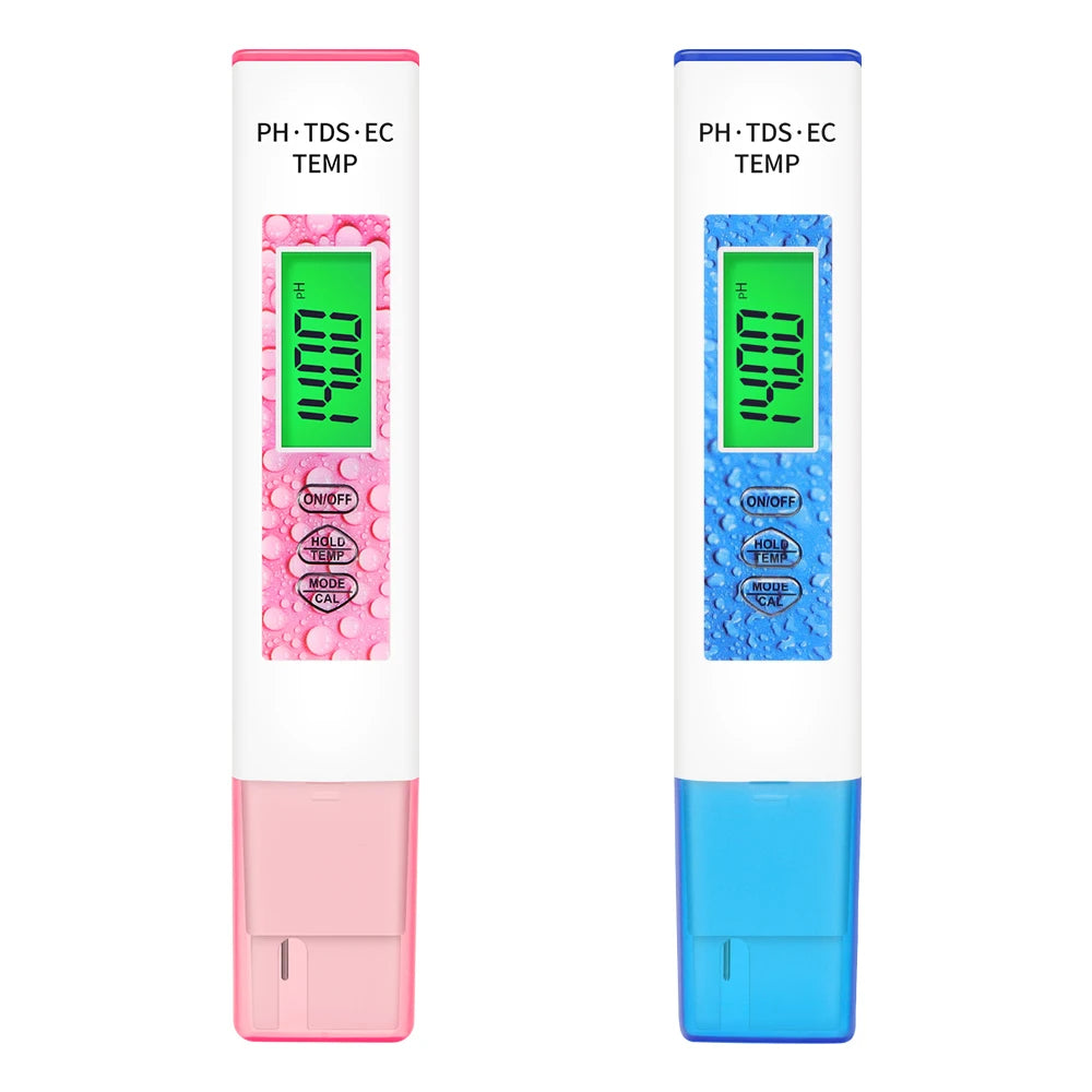 4-in-1 Digital PH Meter Water Quality Tester PH TDS EC TEMP Pen with High-Sensitivity Probe