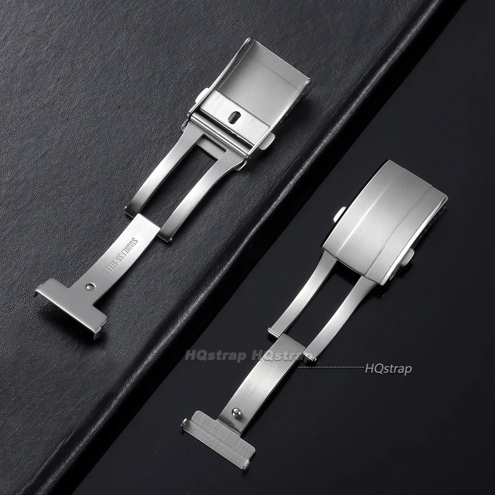 CowLost | 16mm-18mm-20mm-watch-buckle-solid-stainless-steel-brushed-folding-safety-buckle-double-push-watch-clasp-universal-premium-clasps |5