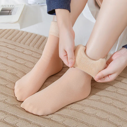 CowLost | sporting-goods-1-pair-womens-thick-winter-elastic-socks-solid-color |1