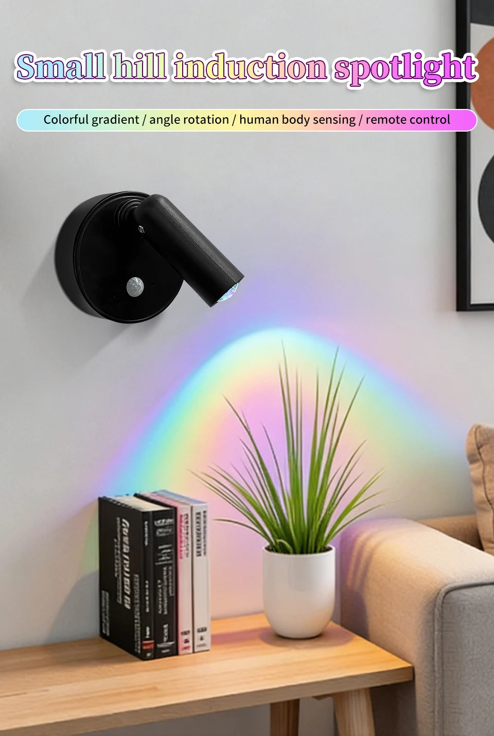 CowLost | product_id-magnetic-rotatable-touch-dimmable-rgb-3-color-led-spotlight-with-remote-usb-rechargeable-motion-sensor-wall-light |7