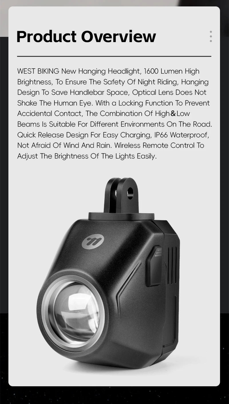 CowLost | sporting-goods-west-biking-1600-lumen-waterproof-wireless-remote-bike-headlight |8