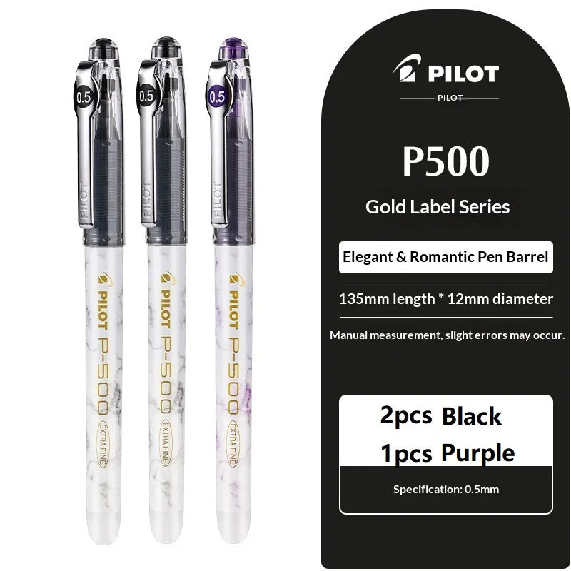 CowLost | product_id-pilot-p500-gold-series-0-5mm-gel-pen-6-colors-anti-smudge-marble-design-ideal-for-students-exams |50
