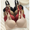 CowLost | push-up-bras-for-women-seamless-underwear-non-wired-no-rims-gathered-bra-adjustable-straps-fixed-size-cup-m-3xl-brassiere |1