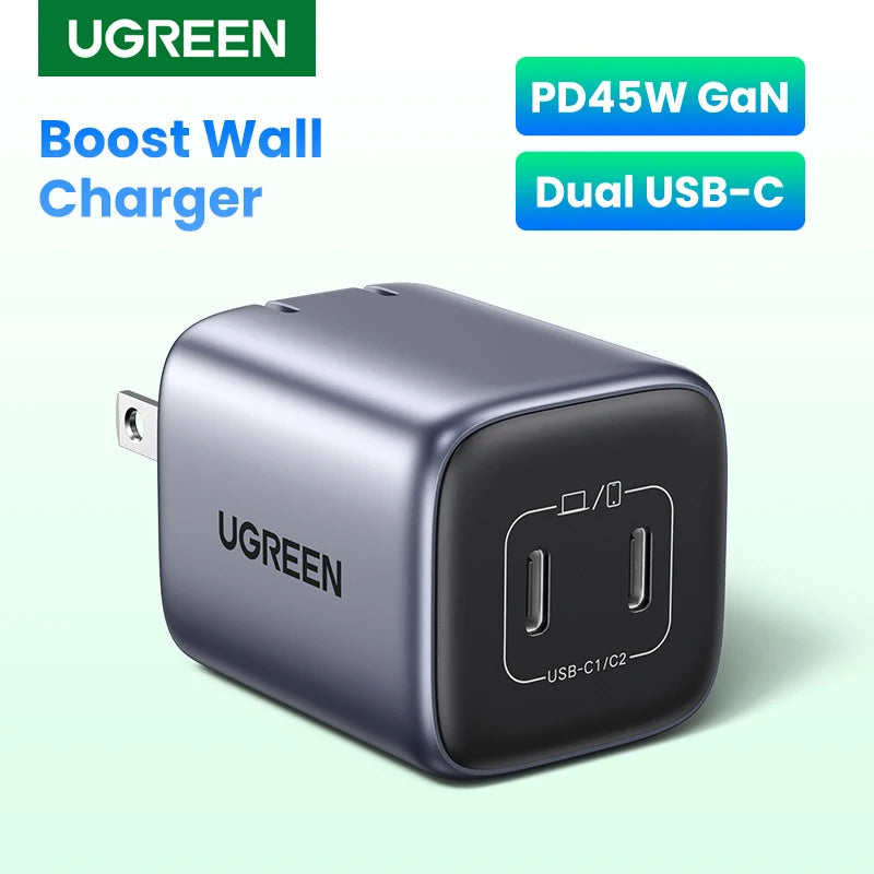 CowLost | ugreen-gan-45w-usb-charger-pd-qc-3-0-fast-charger |1
