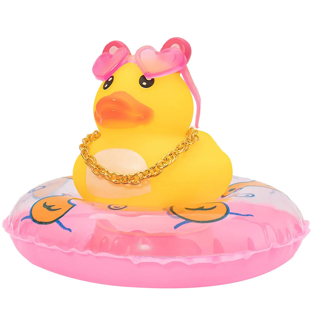 CowLost | product_id-car-rubber-duck-dashboard-ornament-with-mini-swim-ring-necklace-and-sunglasses |1