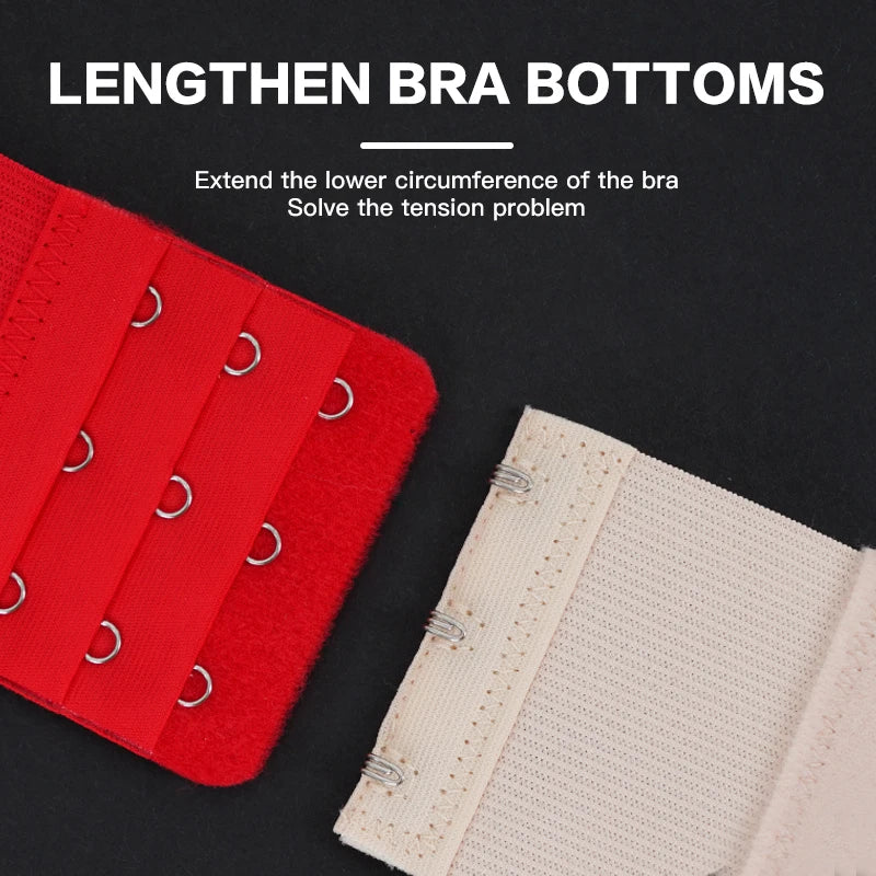 100 PCS Hook Bra Extender Women's Elastic Bra Extension Strap Hook