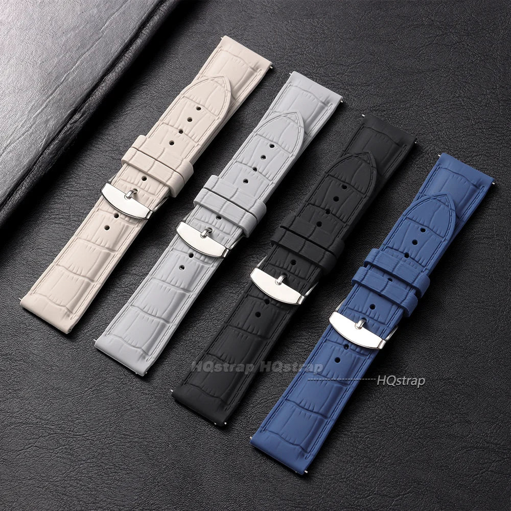 HQstrap Silicone Quick Release Watch Band 20mm 22mm Waterproof Sport Strap Universal