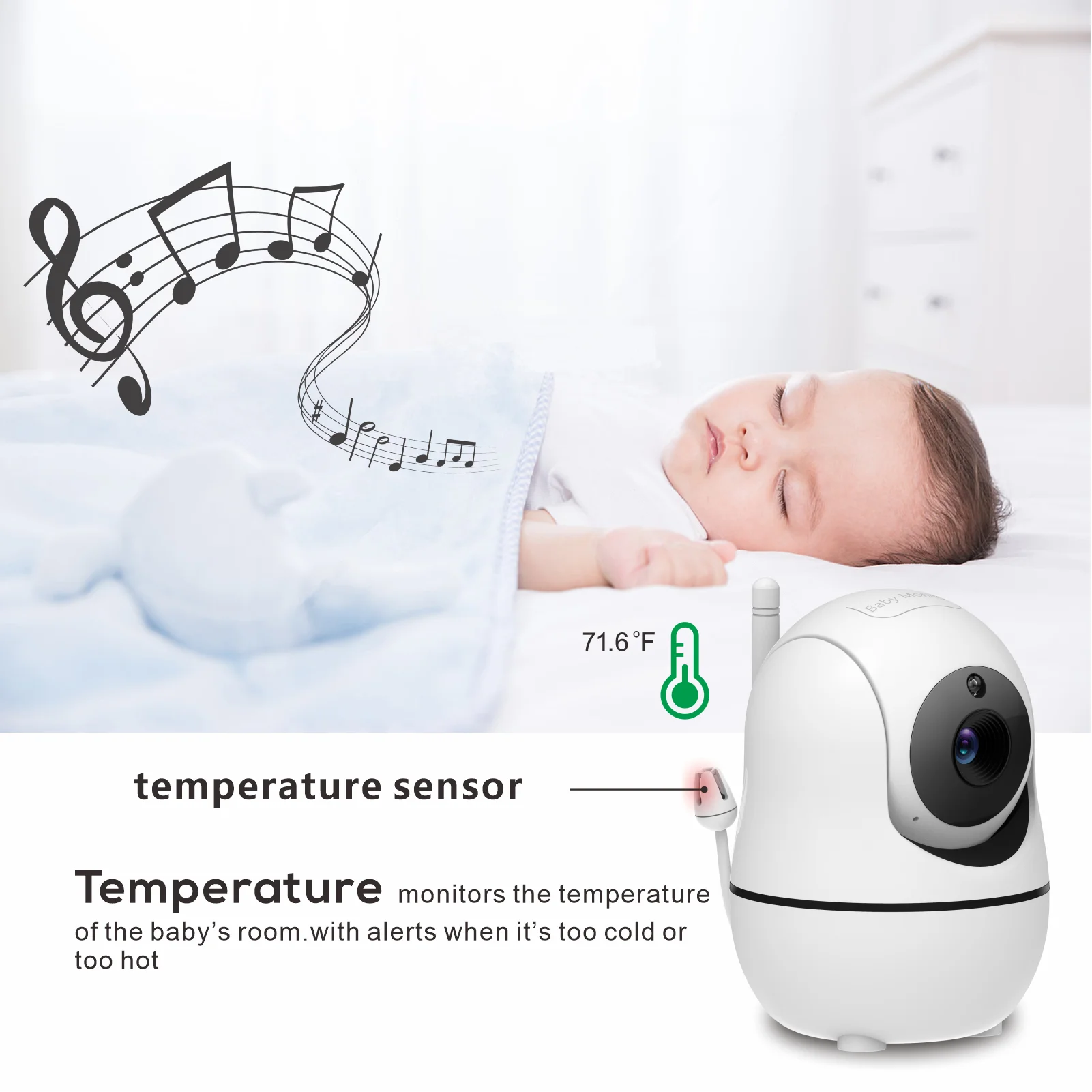 CowLost | baby-transport-accessories-babystar-5-inch-video-baby-monitor-with-two-cameras-audio-night-vision-and-4x-zoom |4