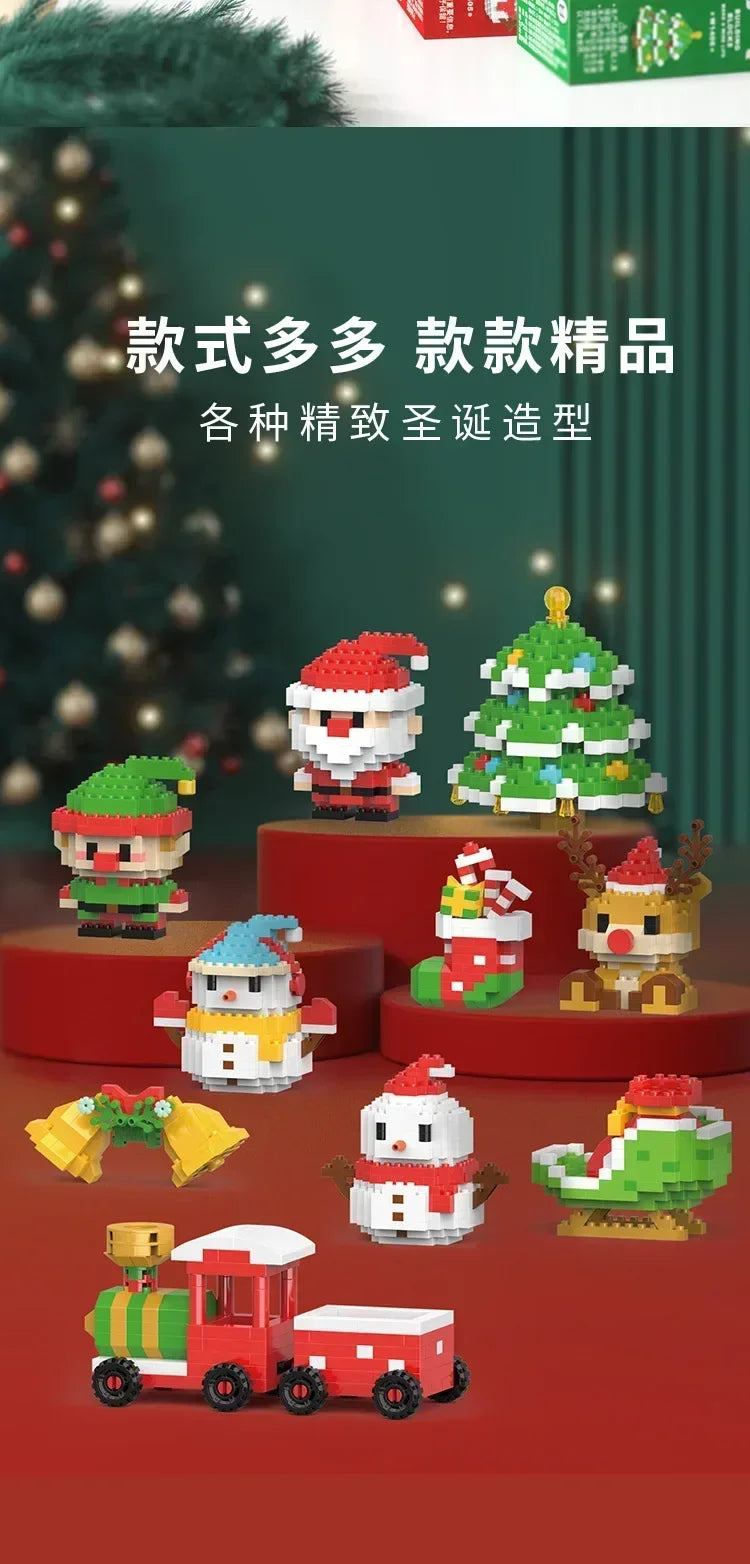 CowLost | christmas-gifts-building-block-series-santa-claus-reindeer-puzzle-assembly-bricks-table-decoration-toys-for-child-chrismas-gift-1 |23