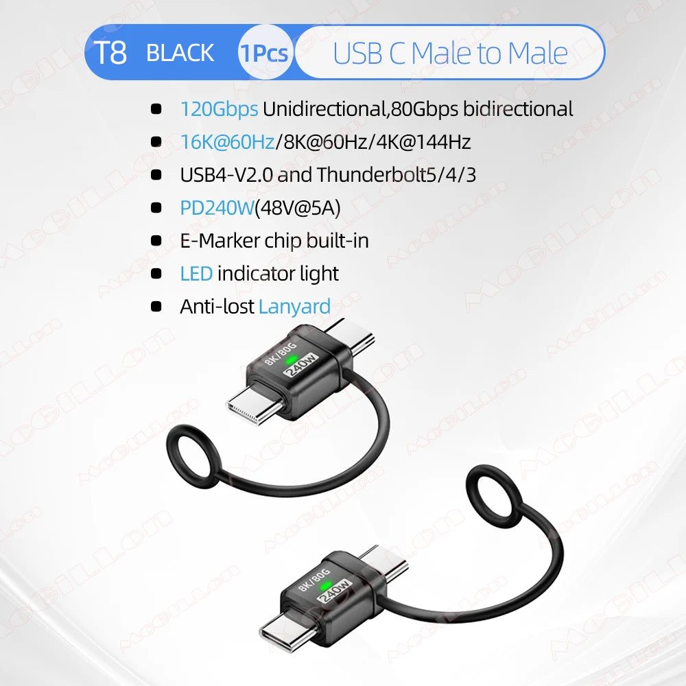 CowLost | product_id-usb4-2-0-pd-240w-5a-usb-c-to-usb-c-straight-angle-charger-adapter-120gbps-16k-60hz |20