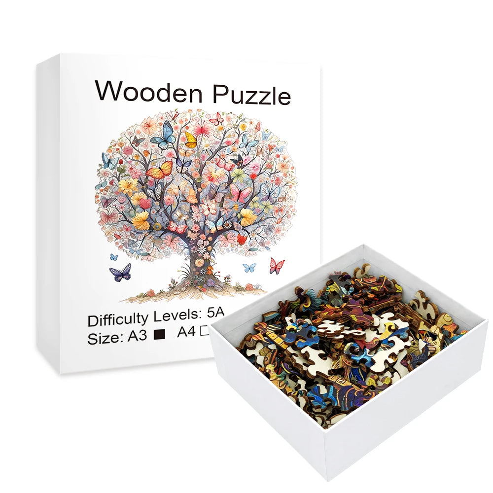 CowLost | product_id-handmade-wooden-tree-of-life-jigsaw-puzzle-irregular-design-christmas-birthday-gift |3