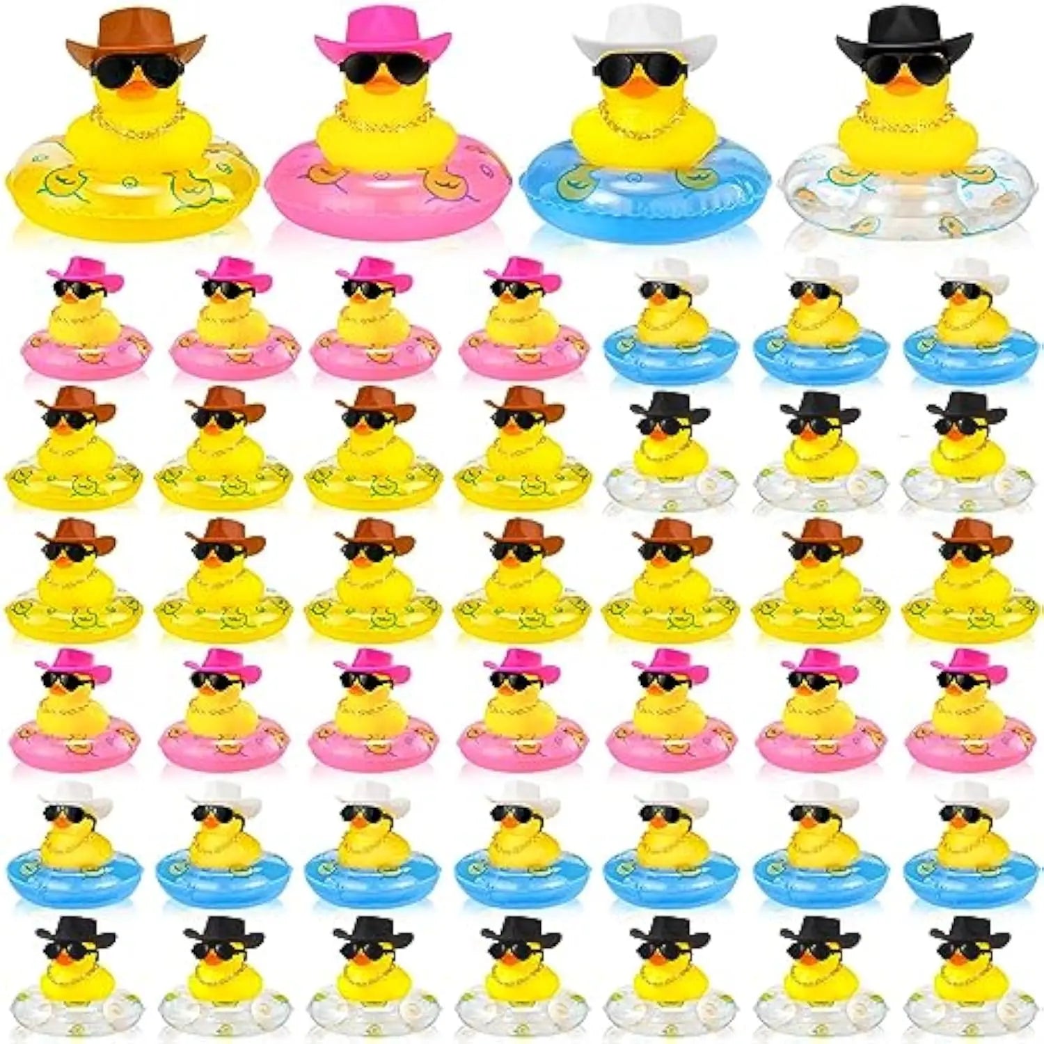 CowLost | product_id-24-pack-summer-rubber-duck-car-dashboard-decorations-with-mini-hat-and-swim-ring |15