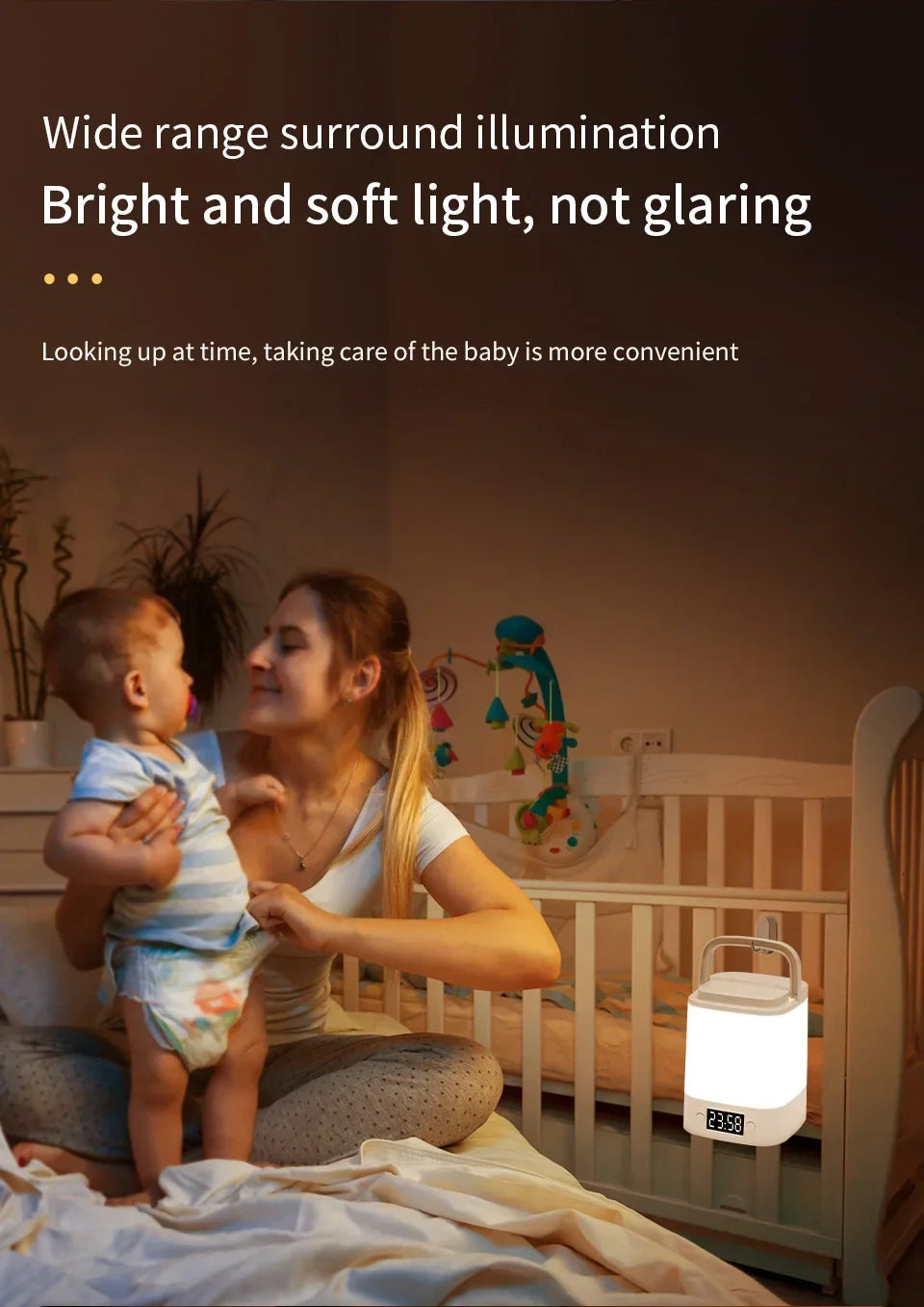 CowLost | product_id-rechargeable-touch-dimmable-led-night-lamp-with-remote-and-clock-display-eye-protection |8