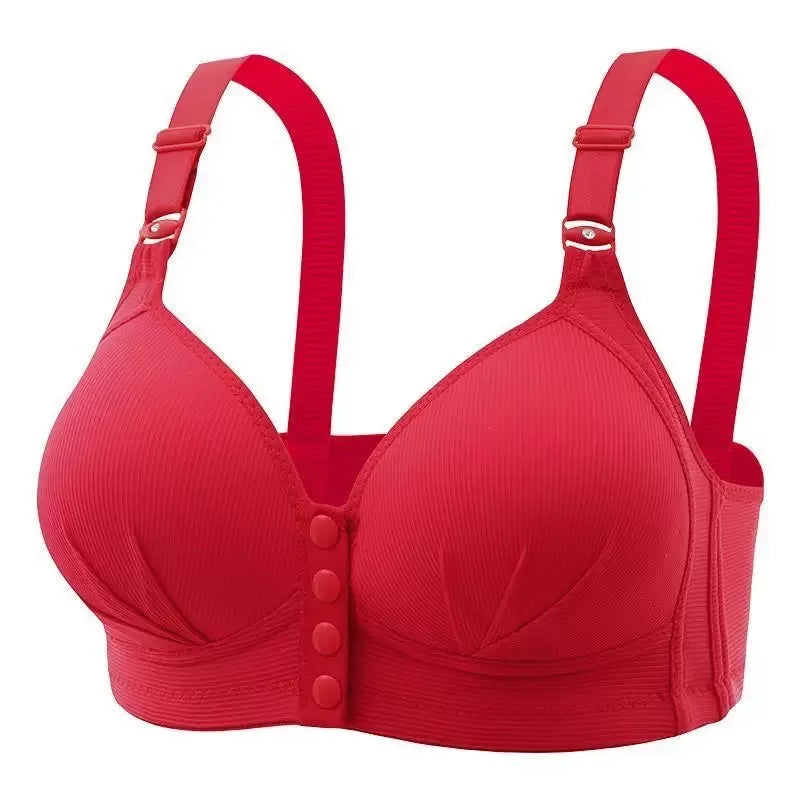 CowLost | product_id-wire-free-front-buckle-thin-cup-nursing-bra-for-middle-aged-moms |6